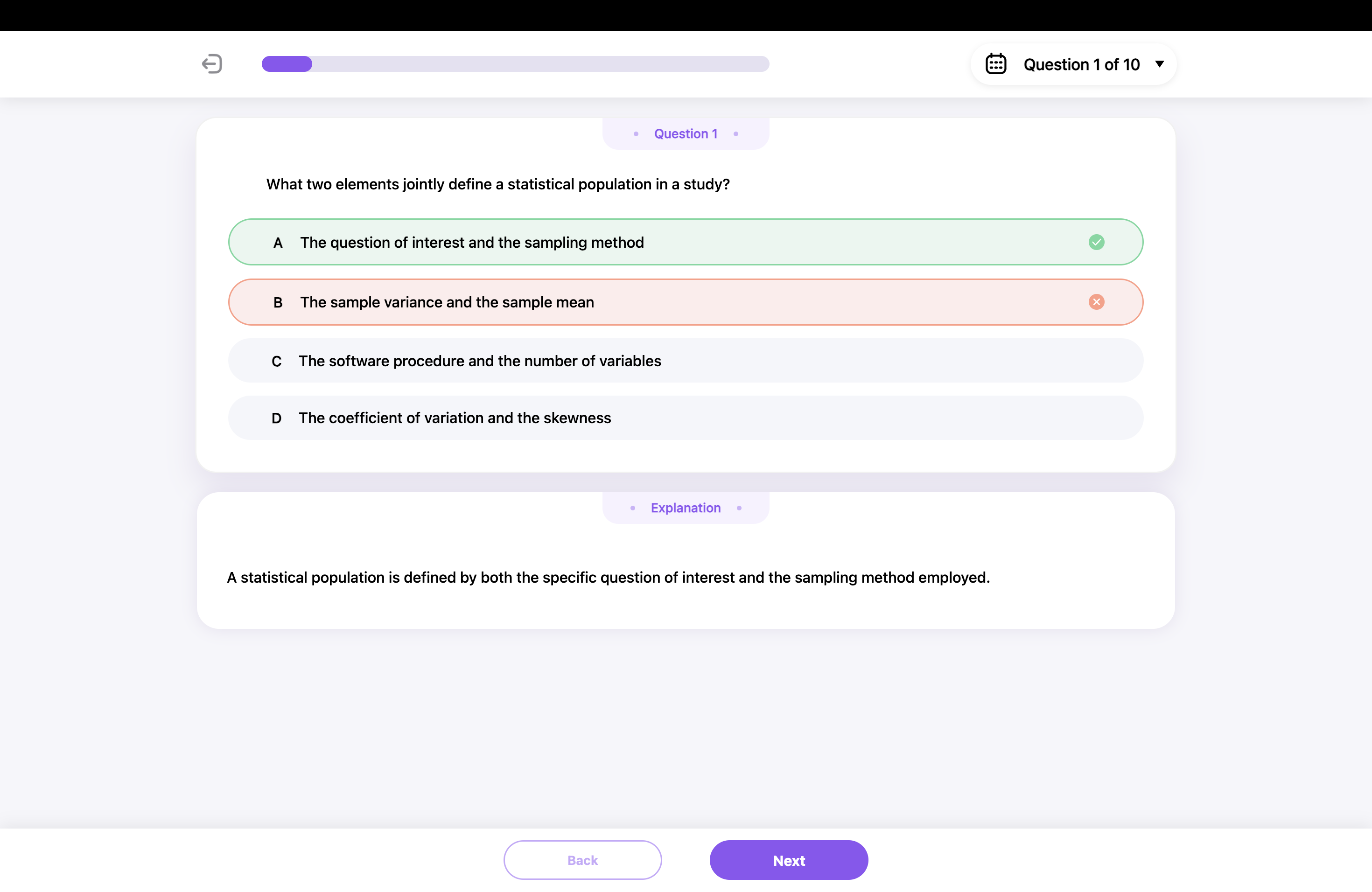 Practice Quiz Real UI